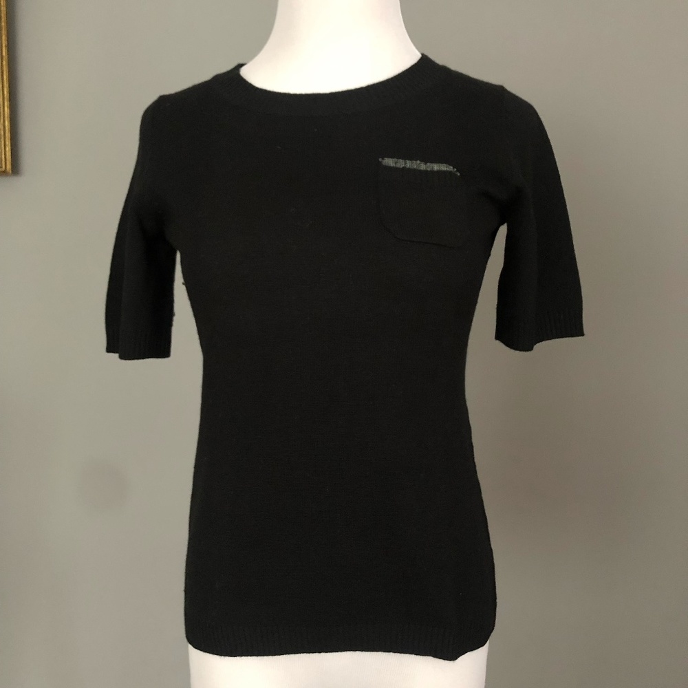 Banana Republic black short sleeve sweater, size: XS